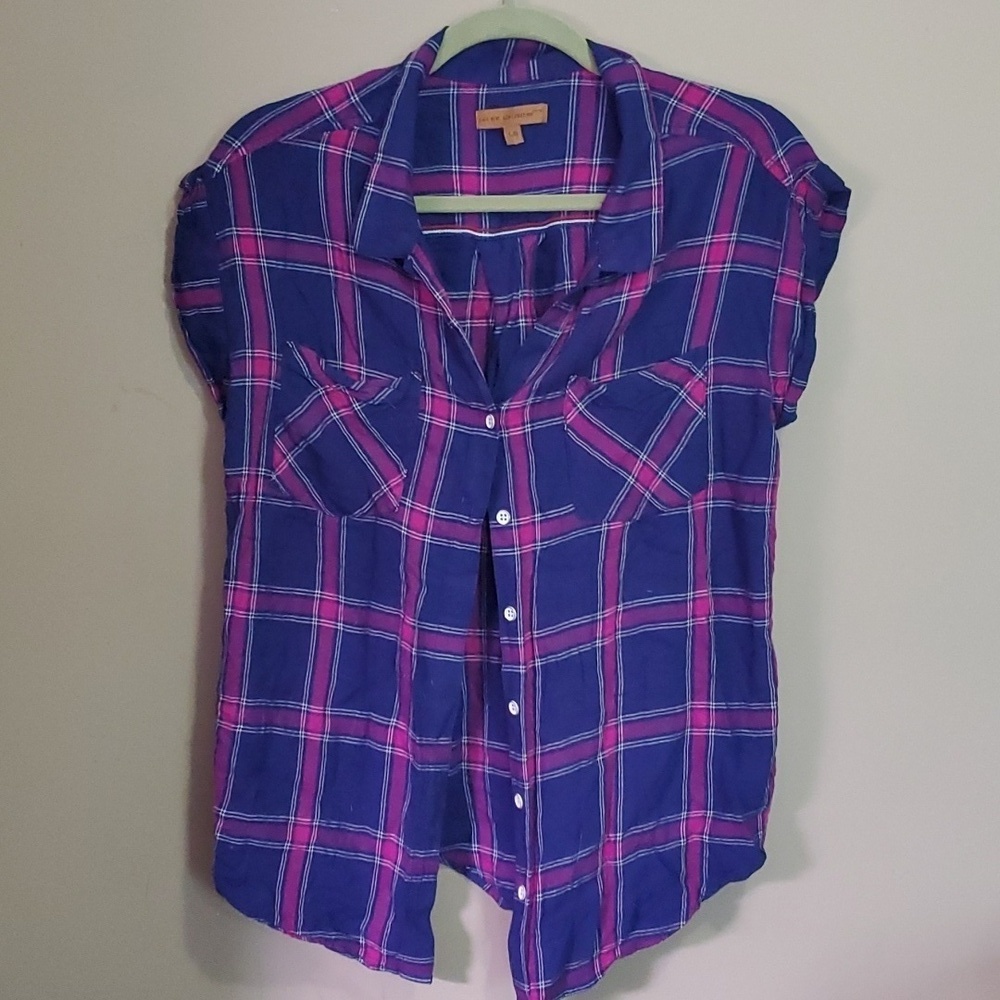 Jachs girlfriend plaid top size large
